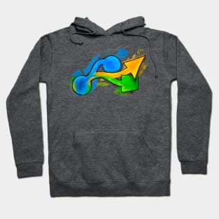 USB Symbol Graffiti Hoodie